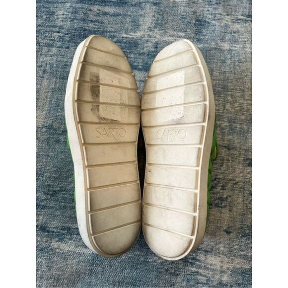 Franco Sarto Green Quilted Leather Platform Sneaker Size 6.5 - Picture 8 of 8